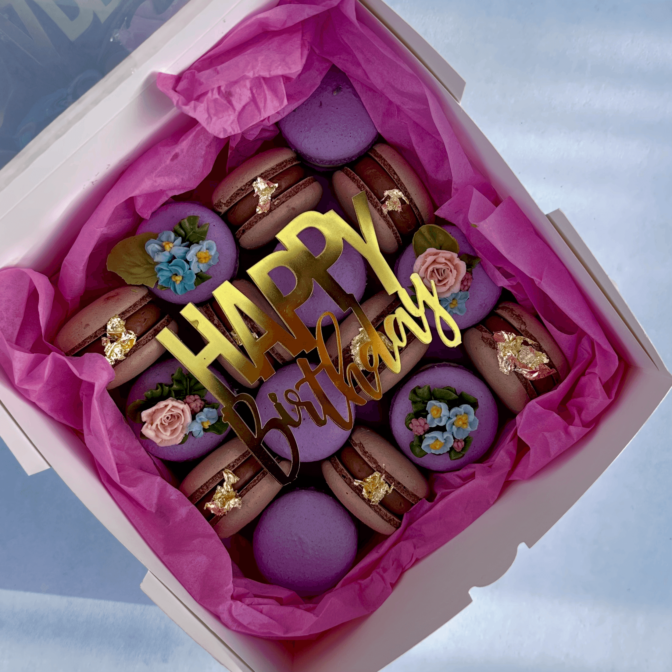 Unique birthday macaron collection