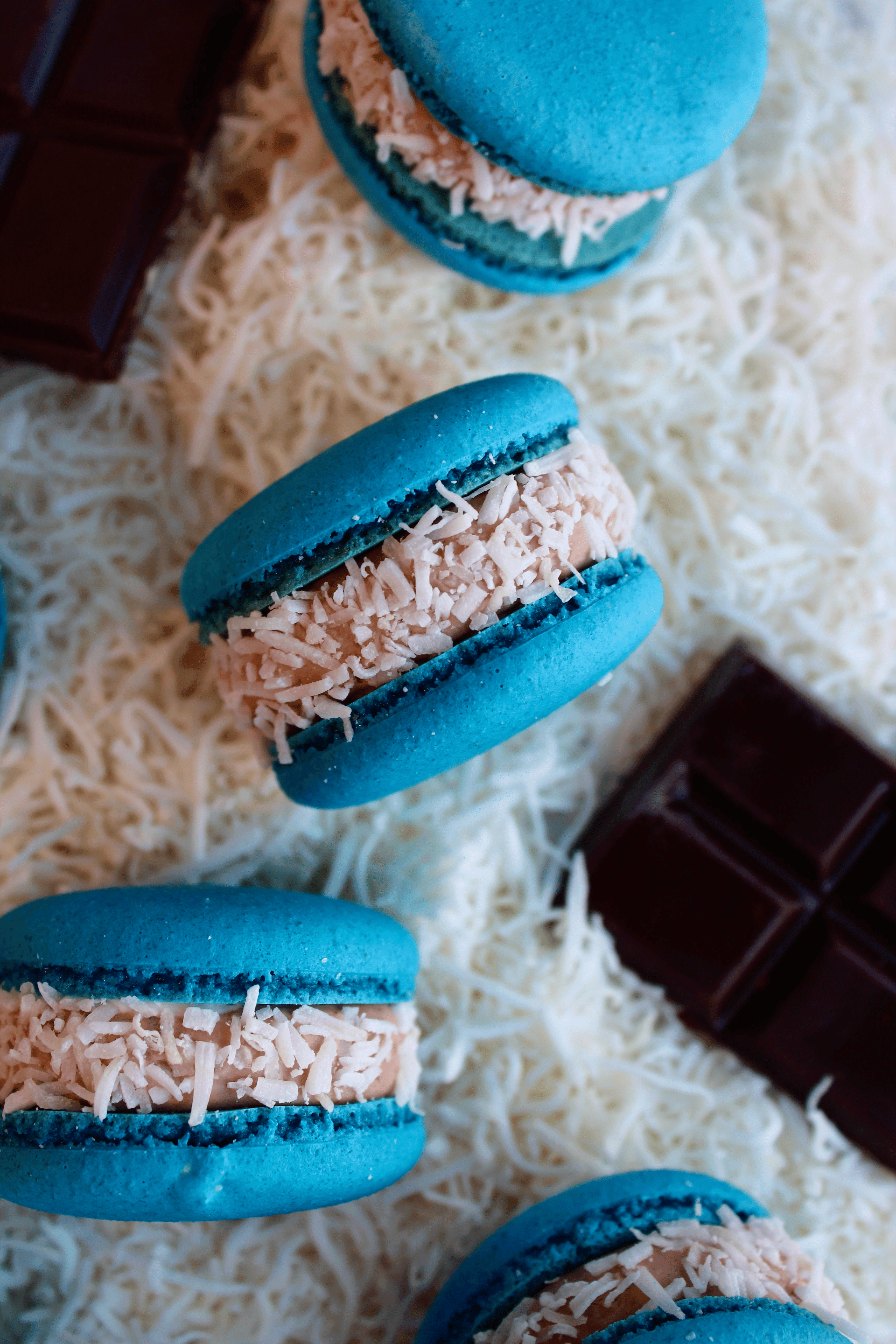 Bounty (Coconut & Chocolate)  macaron - Premium handcrafted Calgary dessert view 2