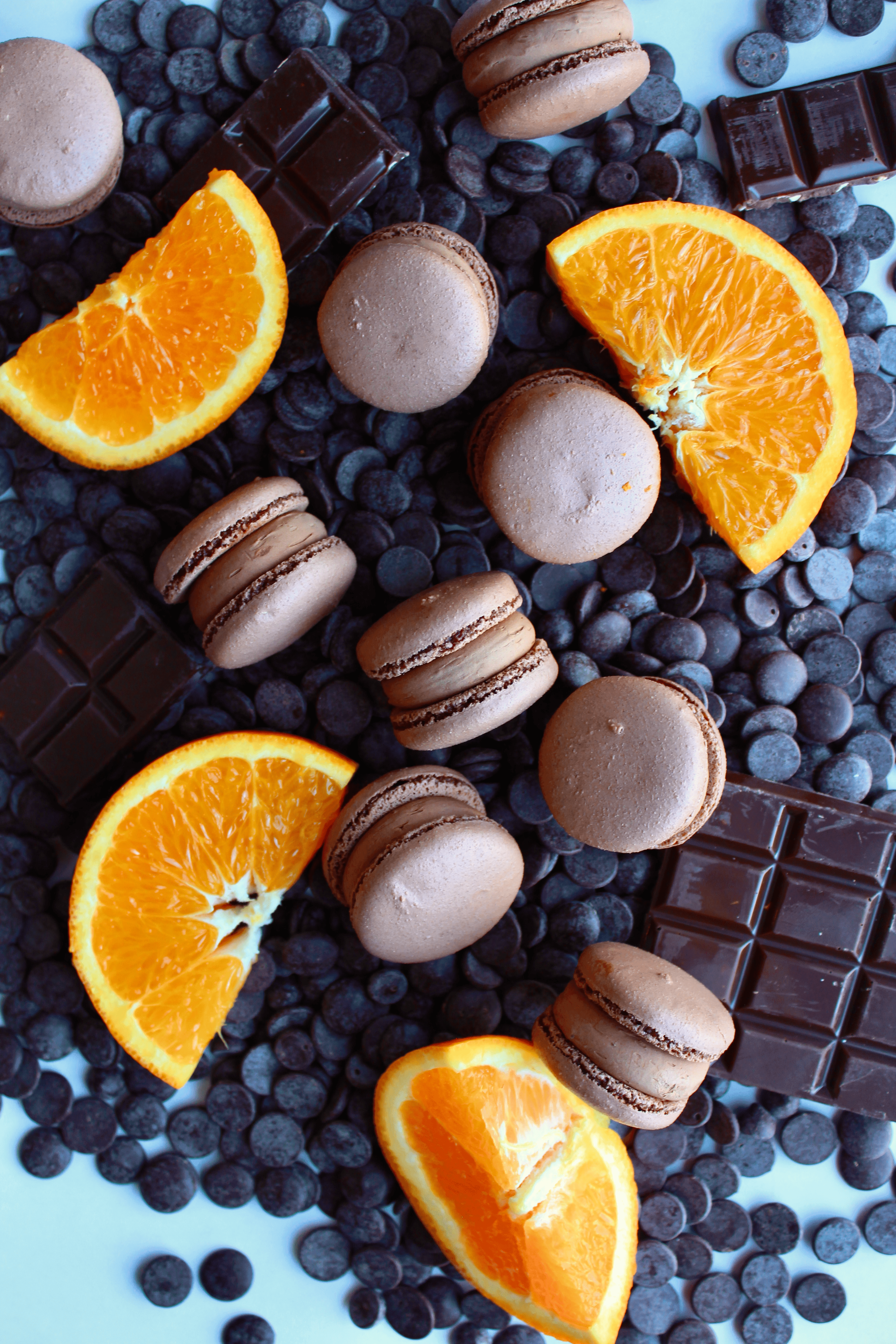 Orange & Chocolate (Dairy-Free)  macaron - Premium handcrafted Calgary dessert view 2
